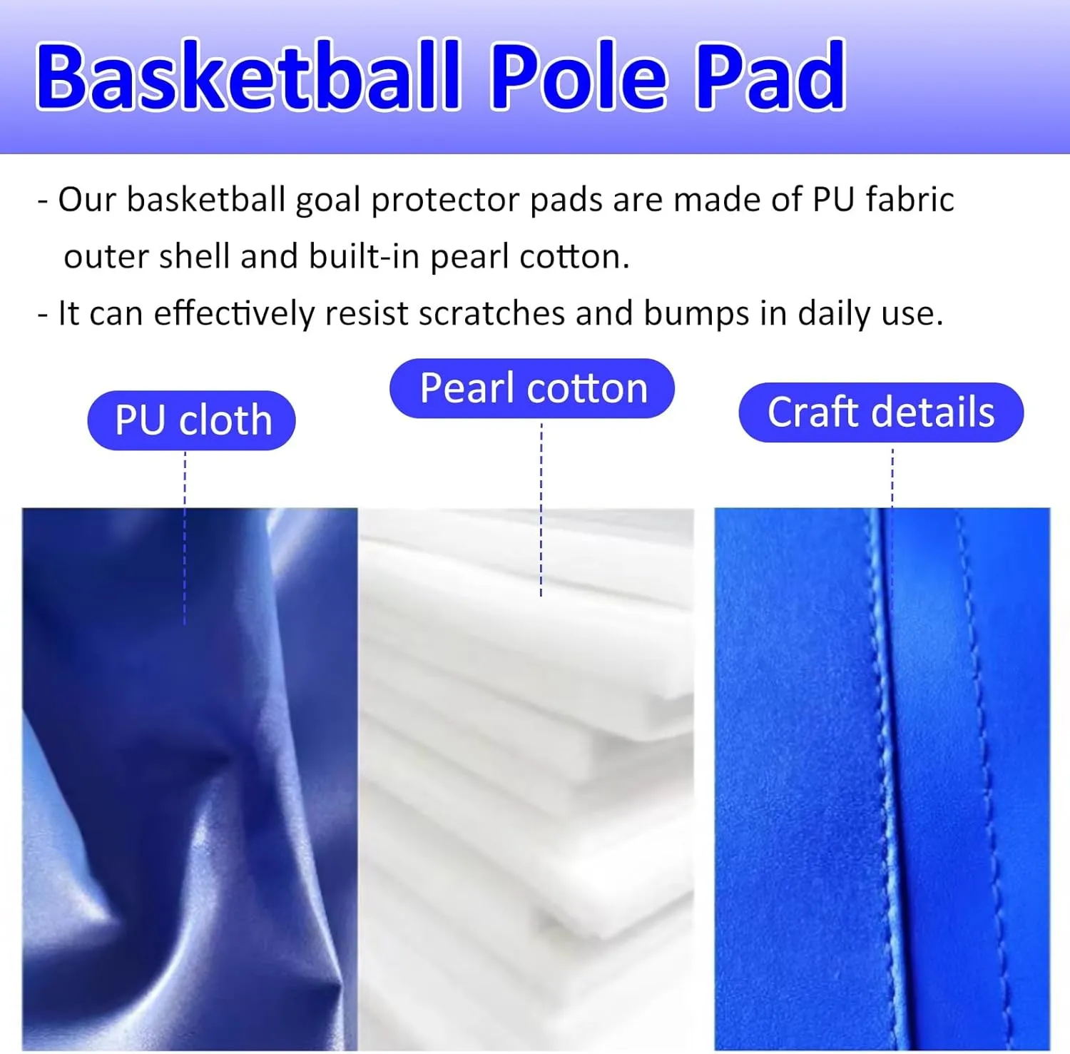 All-Weather Basketball Hoop Padding for Square Pole, Shock - Absorbing Basketball Hoop Post Pad, 3' 4' 5' 6' Padding to Wrap Around Metal Poles/Basement Post(Green,H 5ft/150cm)