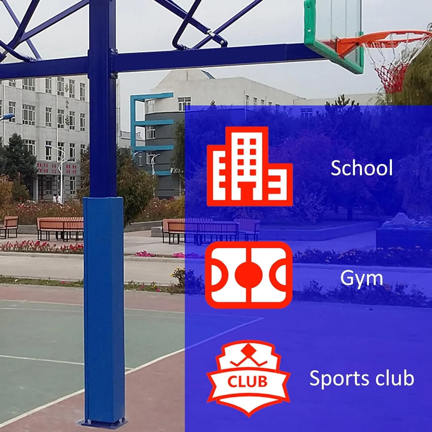 All-Weather Basketball Hoop Padding for Square Pole, Shock - Absorbing Basketball Hoop Post Pad, 3' 4' 5' 6' Padding to Wrap Around Metal Poles/Basement Post(Green,H 5ft/150cm)