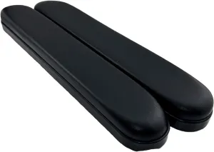 AlveyTech Heavy Duty 14" Full Length Armrest Pad for Wheelchair (Set of 2) - Black Vinyl Comfortable Pad with Four Mounting Screws, Replacement Accessories, for Invacare & Drive Medical Wheelchairs