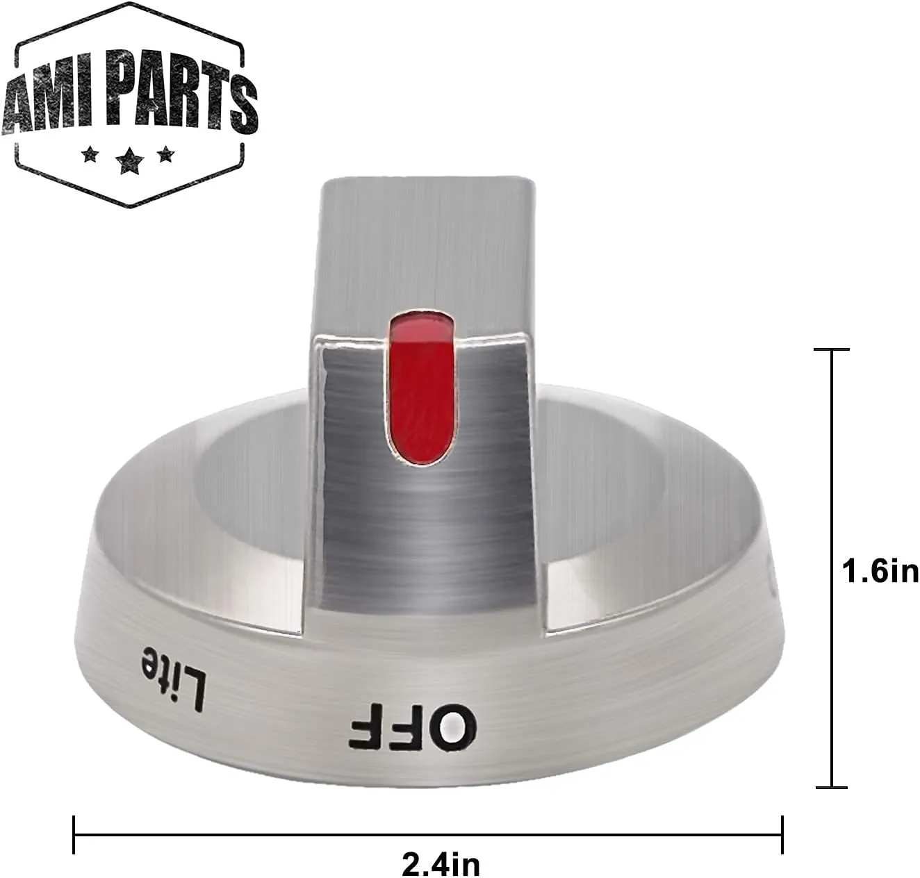 AMI PARTS DG64-00473A Gas Stove Knobs Compatible with Samsung Stove Knobs Replacement NX58F5700WS NX58K7850SS NX58H5600SS NX58J7750SS NX58H5650WS Range Burner Dial Knob(5pcs)