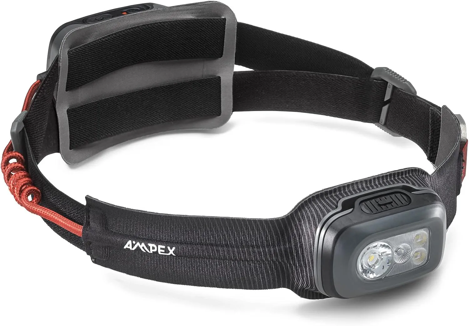 AMPEX Head Lamp - Comfortable, Waterproof Headlamp Rechargeable with Bright LED, 240h Runtime, Red Mode, Outdoor Use, Hiking, Backpacking - 600 Lumens