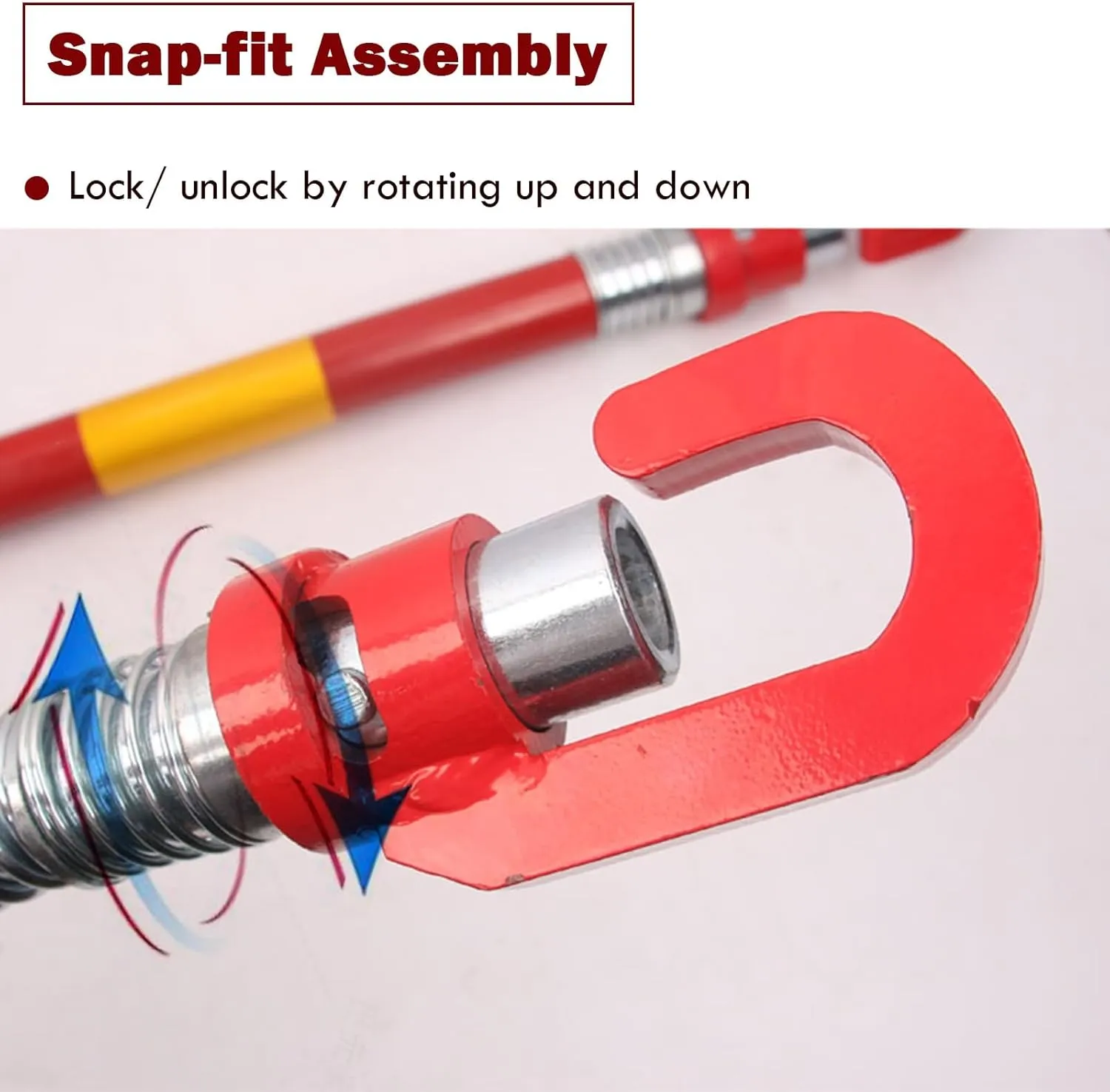 AMUFJJ 50 30 20 8 6 5 3 Tons Capacity Vehicle Steel Towing Pole Trailer Bar, Anti-Collision Tow Bar with Shock Spring for Medium Vans/Pickup Trucks(Support 50 tons)