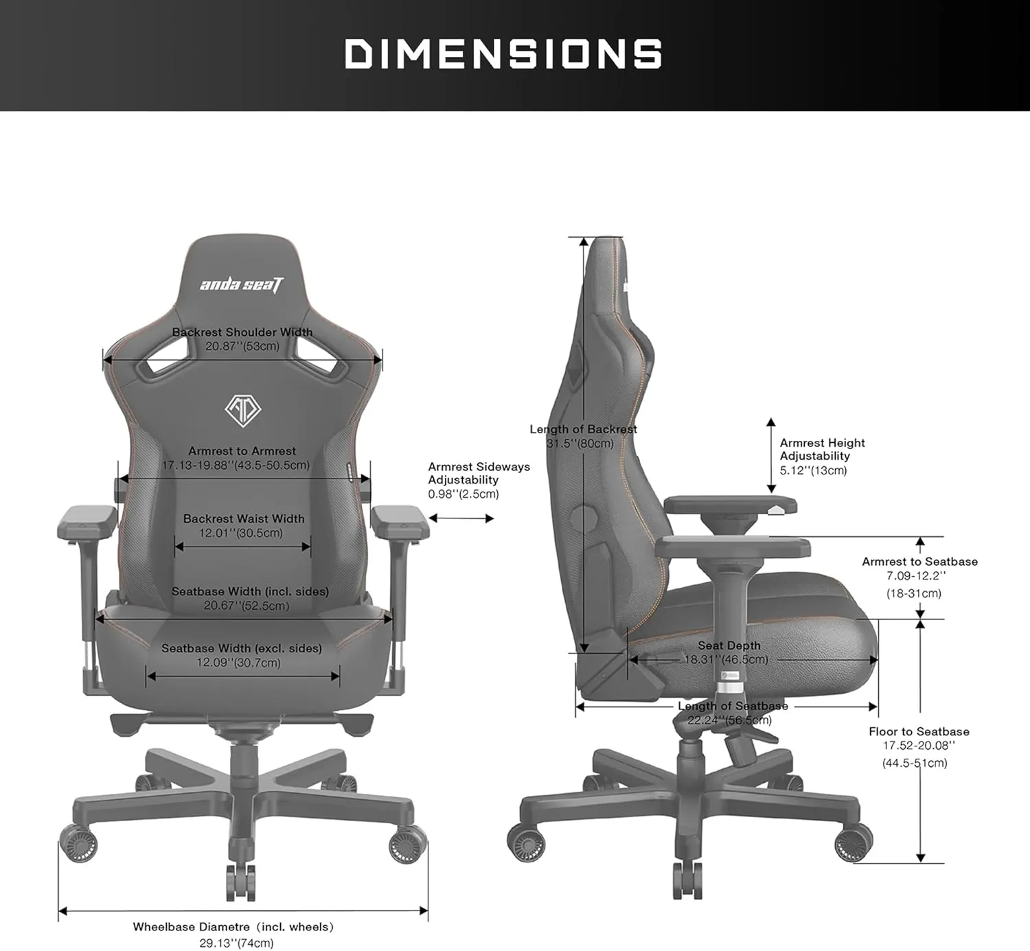 Anda Seat Kaiser 3 Large Gaming Chair for Adults - Ergonomic Green PVC Leather Gaming Seat with Lumbar Support, Comfortable Office Chair with Neck Support - Heavy Duty Wide Computer Seat