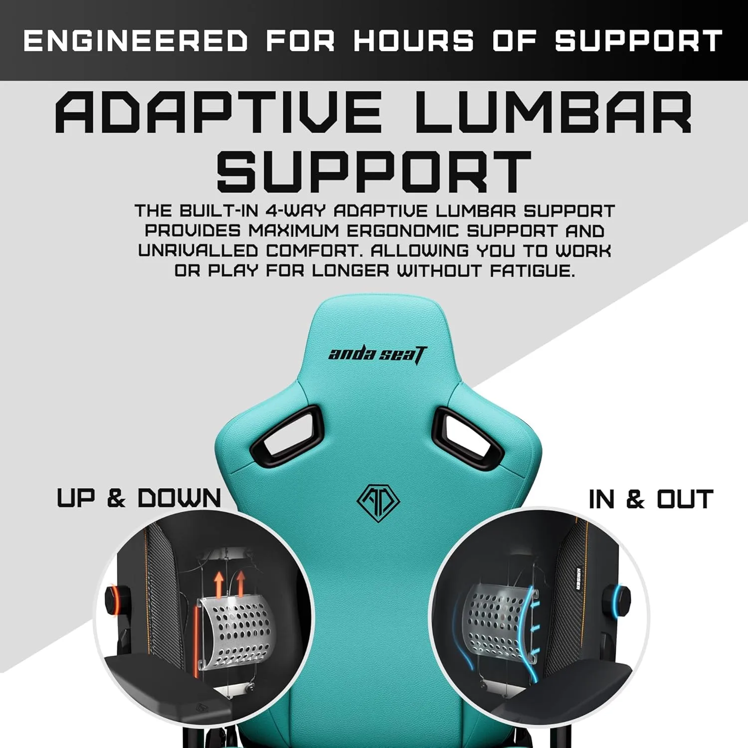 Anda Seat Kaiser 3 Large Gaming Chair for Adults - Ergonomic Green PVC Leather Gaming Seat with Lumbar Support, Comfortable Office Chair with Neck Support - Heavy Duty Wide Computer Seat