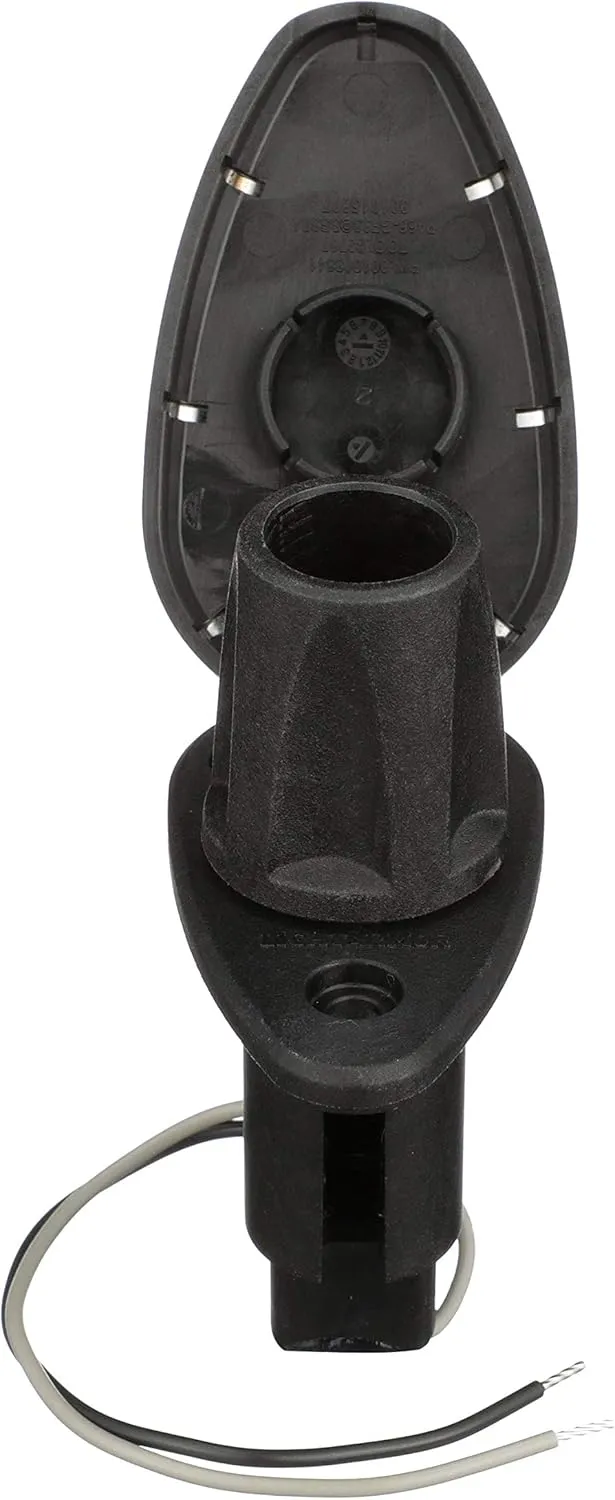 Attwood 910T2PSB-7 LightArmor™ 910R Series Teardrop Plug-in Light Base — for All-Around Pole Light, 2-Pin, Black Stainless Cover