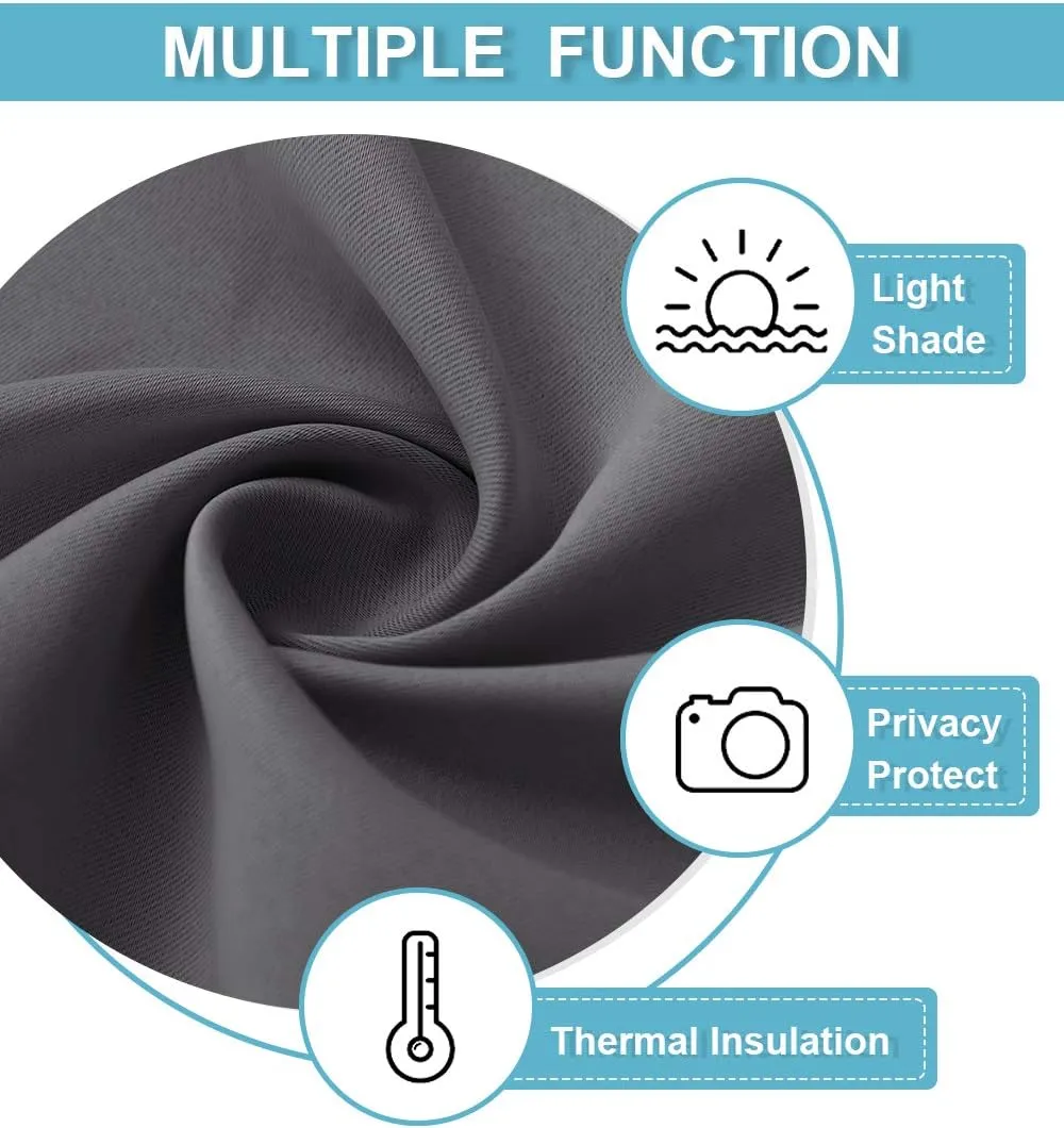 Autohesion Curtains, Doodle Window Curtain Panel, Physics Themed Drawing Formulas Related to Field Print Thermal Lnsulated Room Darkening Small Drapes,26W x40L Inch, for Kitchen Bathroom Living Room