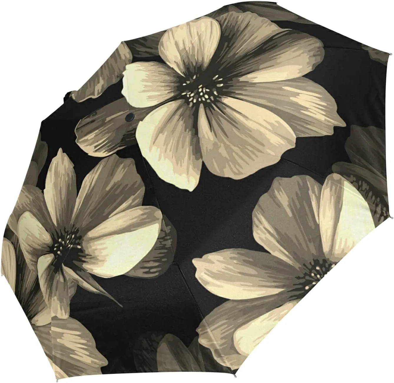 Automatic Folding Umbrella, Portable Strong Travel Rain Umbrella, Auto Open/Close Lightweight Compact Sun Anti-UV Parasol