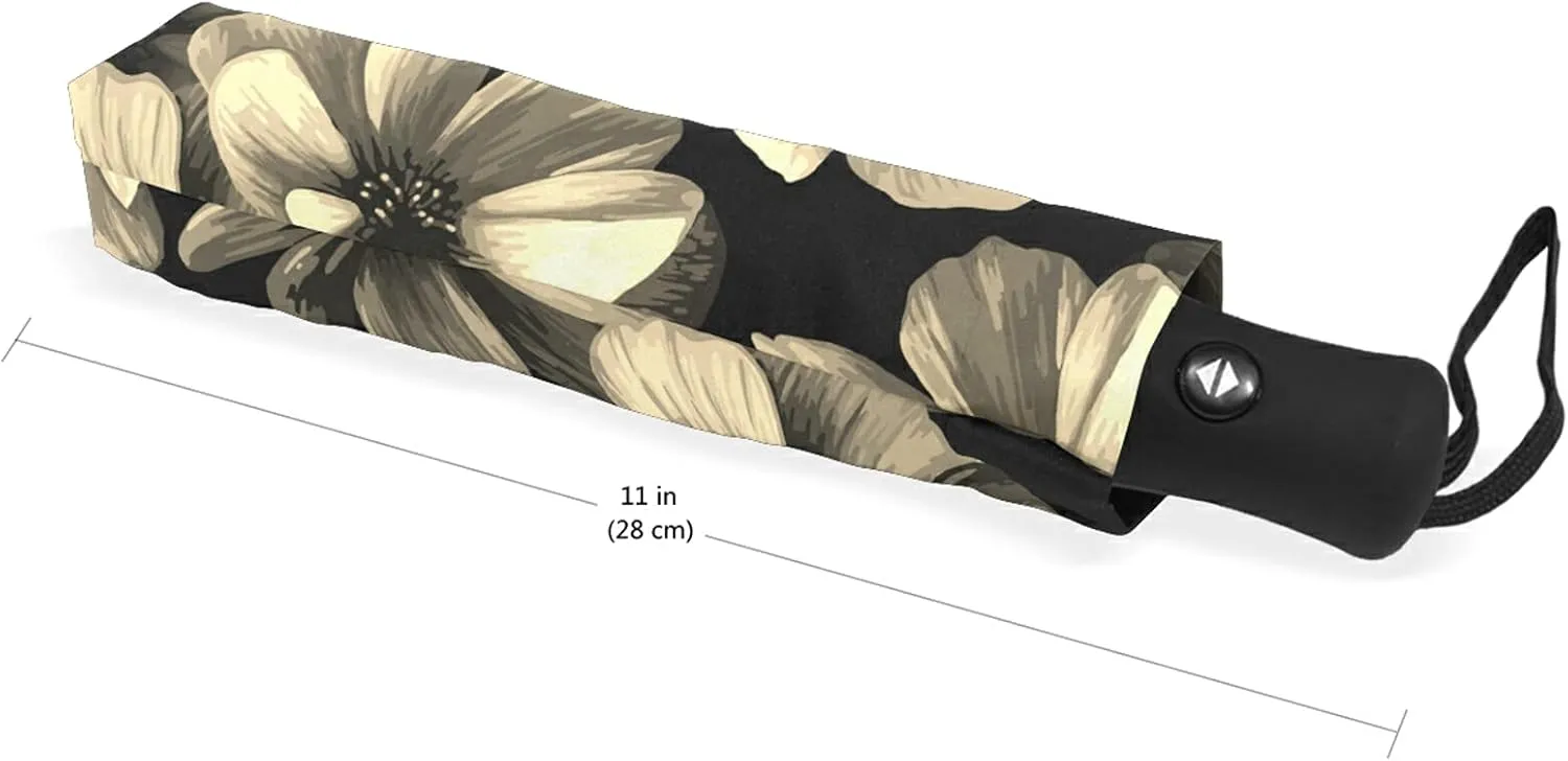 Automatic Folding Umbrella, Portable Strong Travel Rain Umbrella, Auto Open/Close Lightweight Compact Sun Anti-UV Parasol