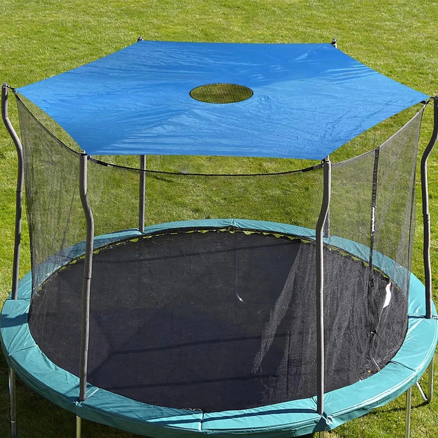 AVSMGP Waterproof Trampoline Canopy Tent Cover, 6Ft 8Ft 10Ft 12Ft 14Ft 16Ft Trampoline Shade Cover Trampoline Top Cover Accessories for Outdoor Easy to Install,Blue,10FT/3.06M/6 Pole