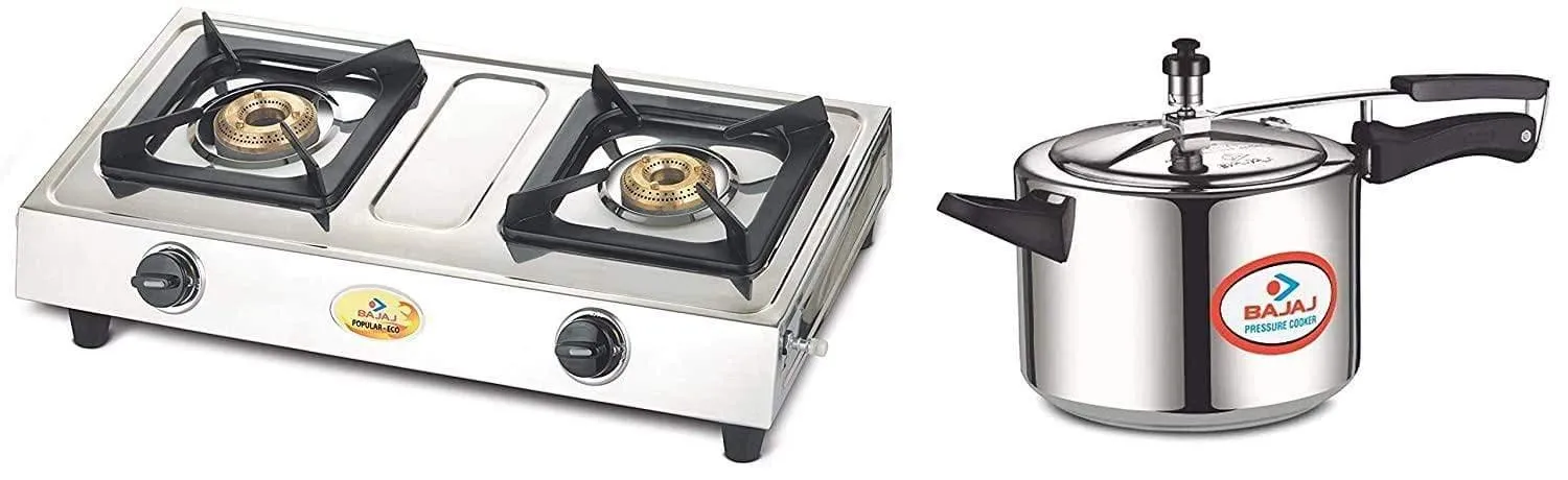 Bajaj Popular Eco, 2-Burner Stainless Steel