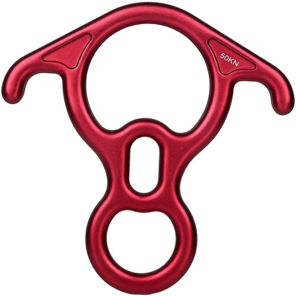 balacoo Aluminum Alloy 8 Descender Rappel Device for Outdoor Climbing Emergency Gear