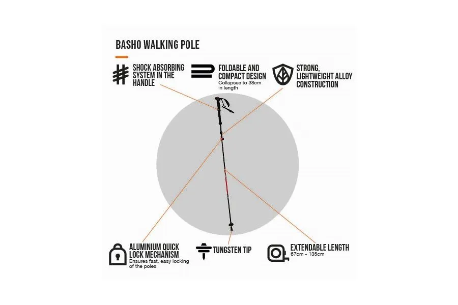 Basho Folding Walking Pole