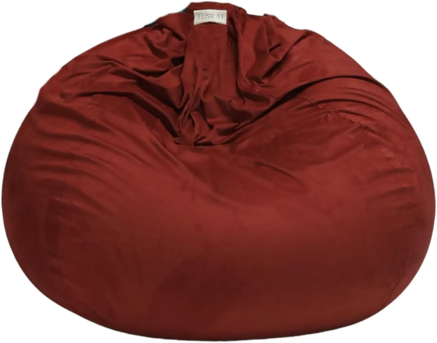 Beanbag Cover with Liner Only Removable 3ft (No Filler) Ultra Soft Velvety Luxurious Stretch Microfiber Suede Beanbag Chair Cover 3ft for Adults Indoor Pear Style Large - Black Cherry