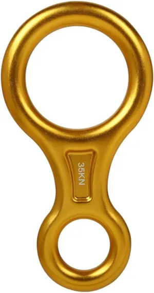BESPORTBLE Rappel Ring Descender for Climbing Word Rope 35kn Strength Red Golden Device Equipment