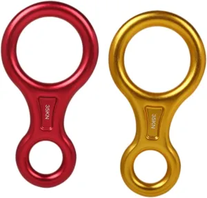 BESPORTBLE Rappelling Gear 2pcs 35kn Downhill Descender 8 Word Rope Rappel Ring Climbing Equipment