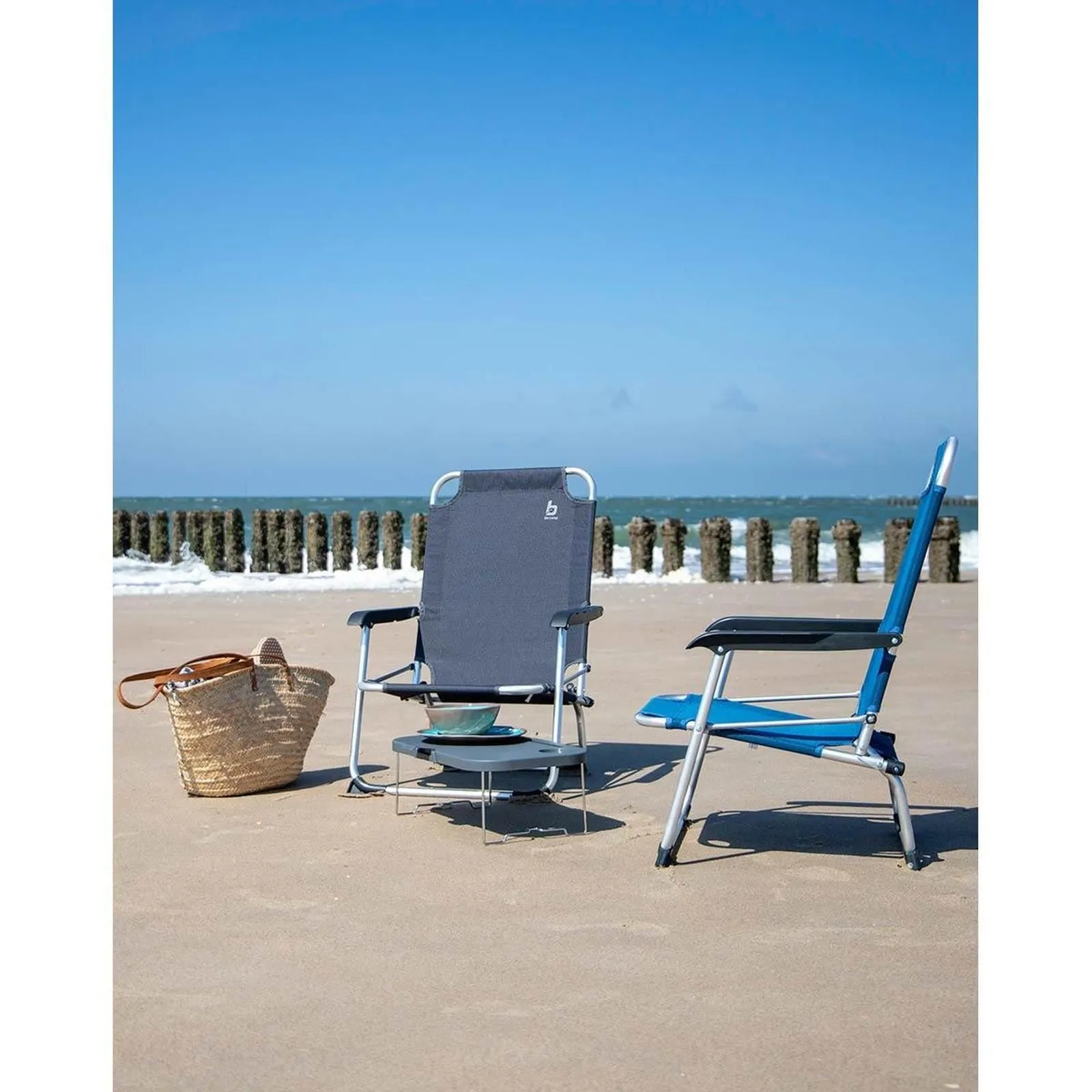 Bo-Camp Beach Chair Copa Rio Beach Aluminium Graphite