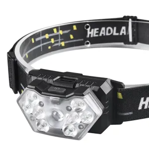 BrightMotion 9 LED Rechargeable Headlamp Flashlight