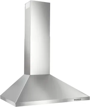 Broan-NuTone BW5030SSL Stainless Steel LED 30-inch Wall-Mount Convertible Chimney-Style Range Hood with 3-Speed Exhaust Fan and Light