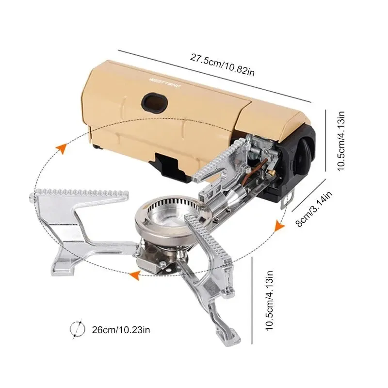 BRS 2670W Portable Folding Gas Stove for Camping and Outdoor Cooking