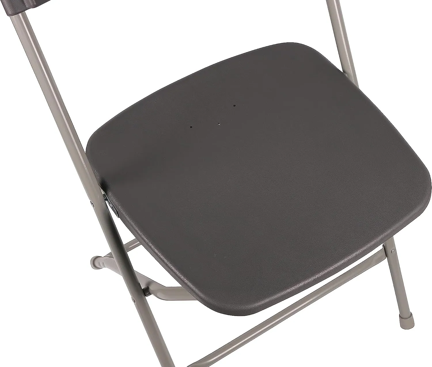 BTExpert Gray Plastic Folding Chair Steel Frame Commercial High Capacity Event Chair lightweight Set for Office Wedding Party Picnic Kitchen Dining Church School Set of 8