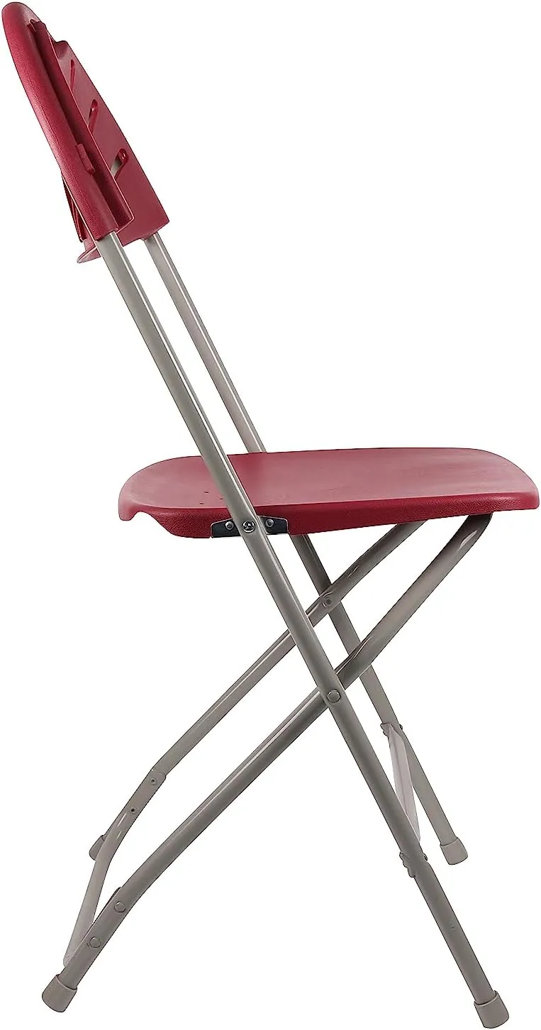 BTExpert Red Plastic Folding Chair Steel Frame Commercial High Capacity Event Chair lightweight Wedding Party