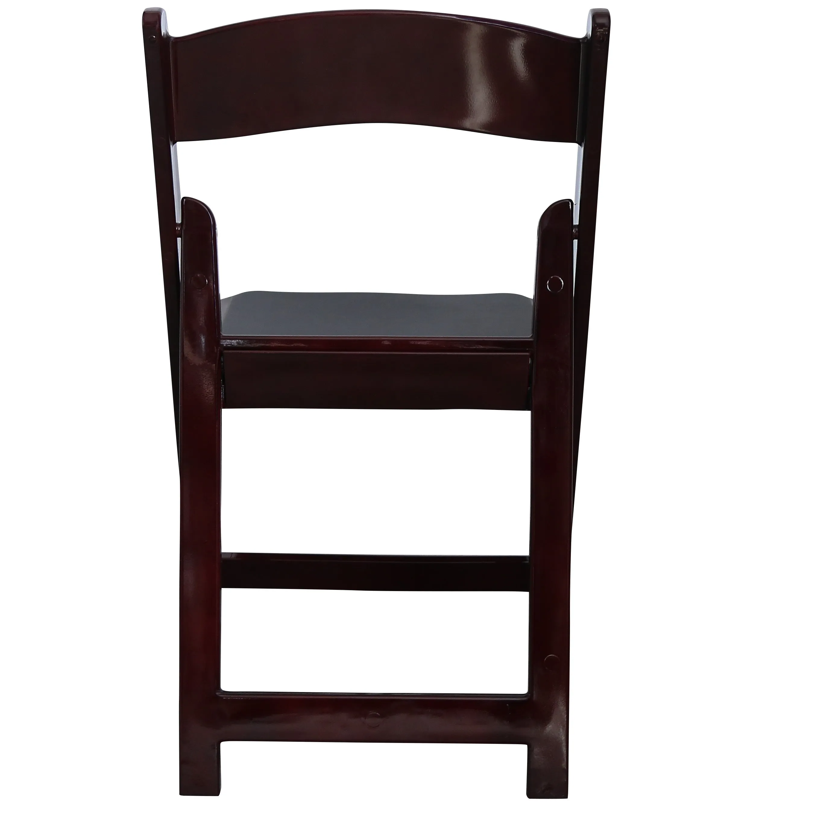 BTExpert Resin Folding Chair Vinyl Padded Seat Indoor Outdoor lightweight Set for Home Event Party Picnic Kitchen Dining Church School Weddings Red Mahogany One