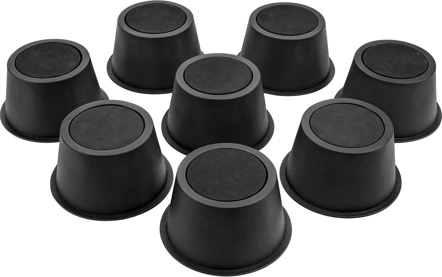 BTSD-home Round Bed Risers 3 inch Heavy Duty Furniture Risers Table Chair Risers Lift 10000 Pounds Rise up 2.5 inch Set of 8 Pieces (Black)