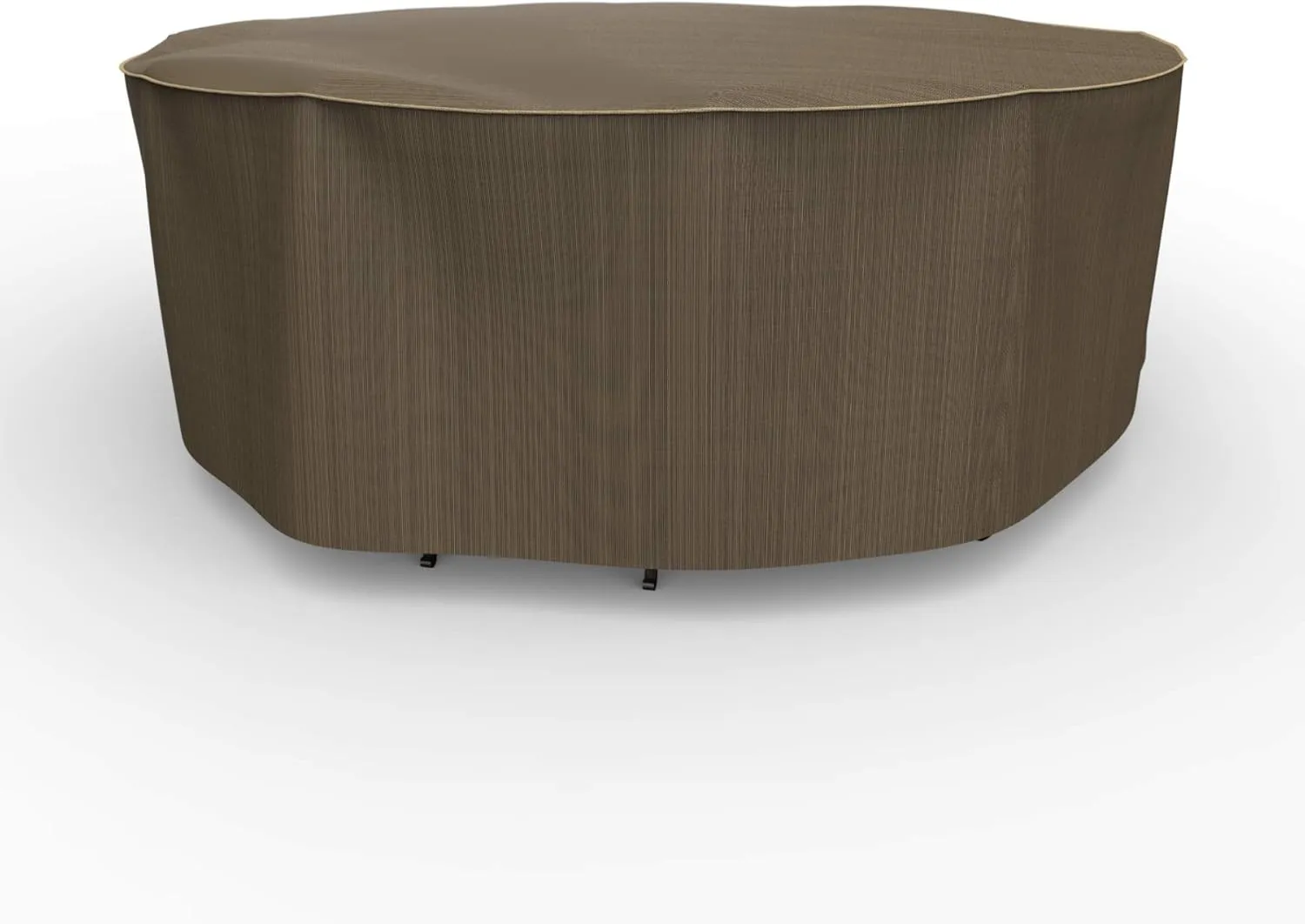 Budge StormBlock Hillside Round Patio Table and Chairs Combo Cover Premium, Outdoor, Waterproof, Medium, Black and Tan Weave