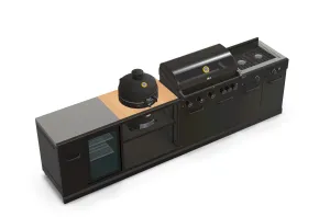 Burner length GRLLR 5 Kitchen Outdoor Wide array unit,Fridge, and Kamado | Smart Full 3.5M BBQ, Stove