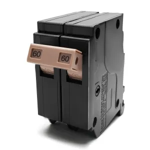 C260 2-Pole 60-Amp Circuit Breaker, Type C3/4-Inch Plug-On Molded Case Circuit Breaker, Thermal Magnetic Protection, 10 KAIC, 120/240V, Fit for fit for Load Centers
