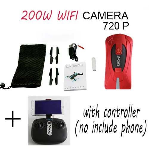 camera control FPV wifi Clean-lined Pocket 720p High-efficiency selfie phone drone HD