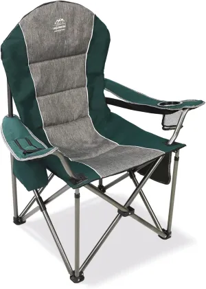 Camping Chairs for Adults,High Back Folding Camp Chair with Cup Holder and Cooler Bag,Heavy Duty Outdoor Lawn Chairs,Perfect for Camping,Hiking,Picnics,and Beach Trips,Dark Green…
