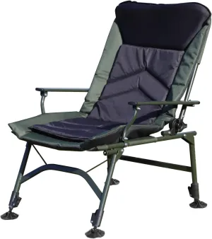 Camping Lounge Chair, Portable Folding Reclining Camping Chair with Adjustable backrest for Indoor and Outdoor Camping Beach Hiking Fishing, Green Black