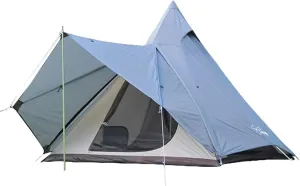 Camping Teepee Tent Yurt Tent with Screen 4 Season Double Layers Anti-Windproof Tents for Outdoor Camping Hiking 3-4 Person