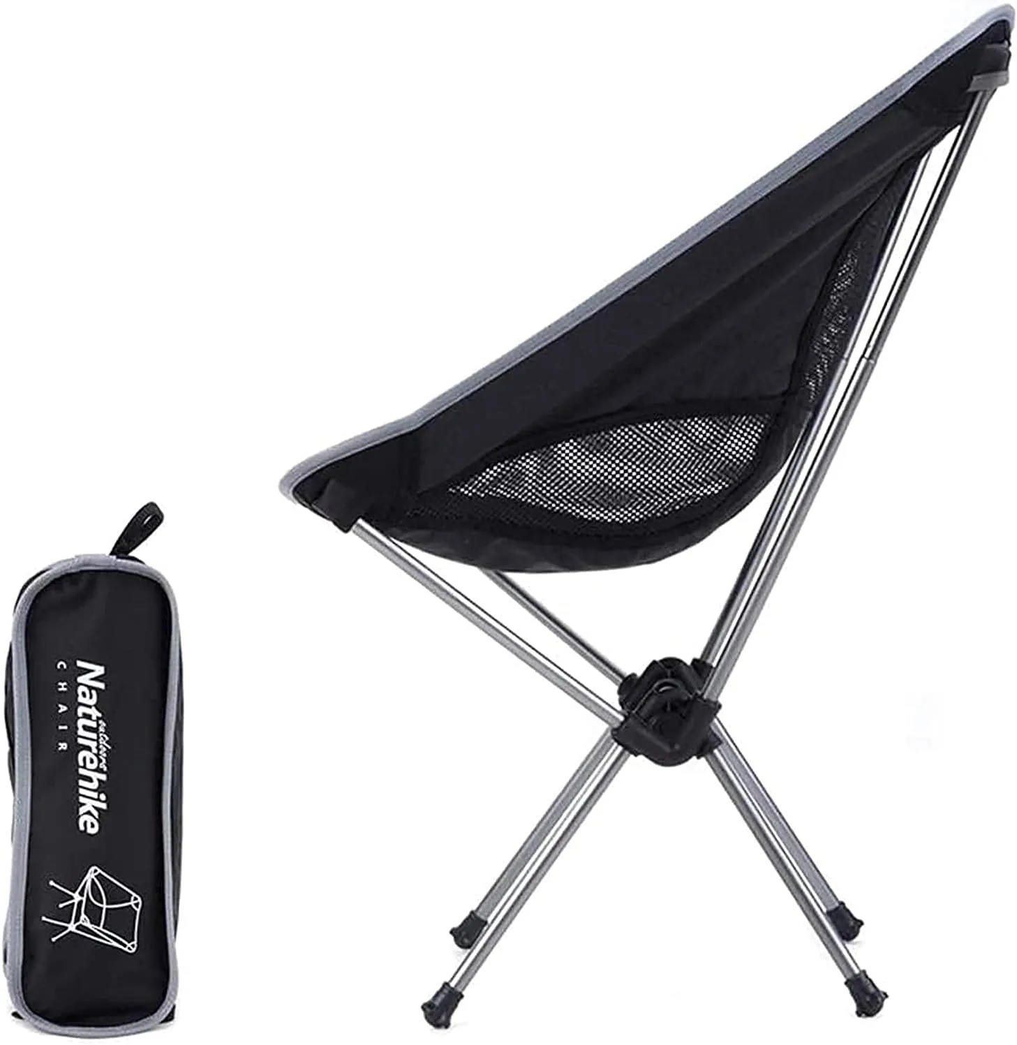campung Chair, Portable Aluminum Alloy Camping Chair,Outdoor Folding Chair Portable Lounge Armchair Fishing Fold Up Stool Oxford ClotFoldable Seat witStorage Bag