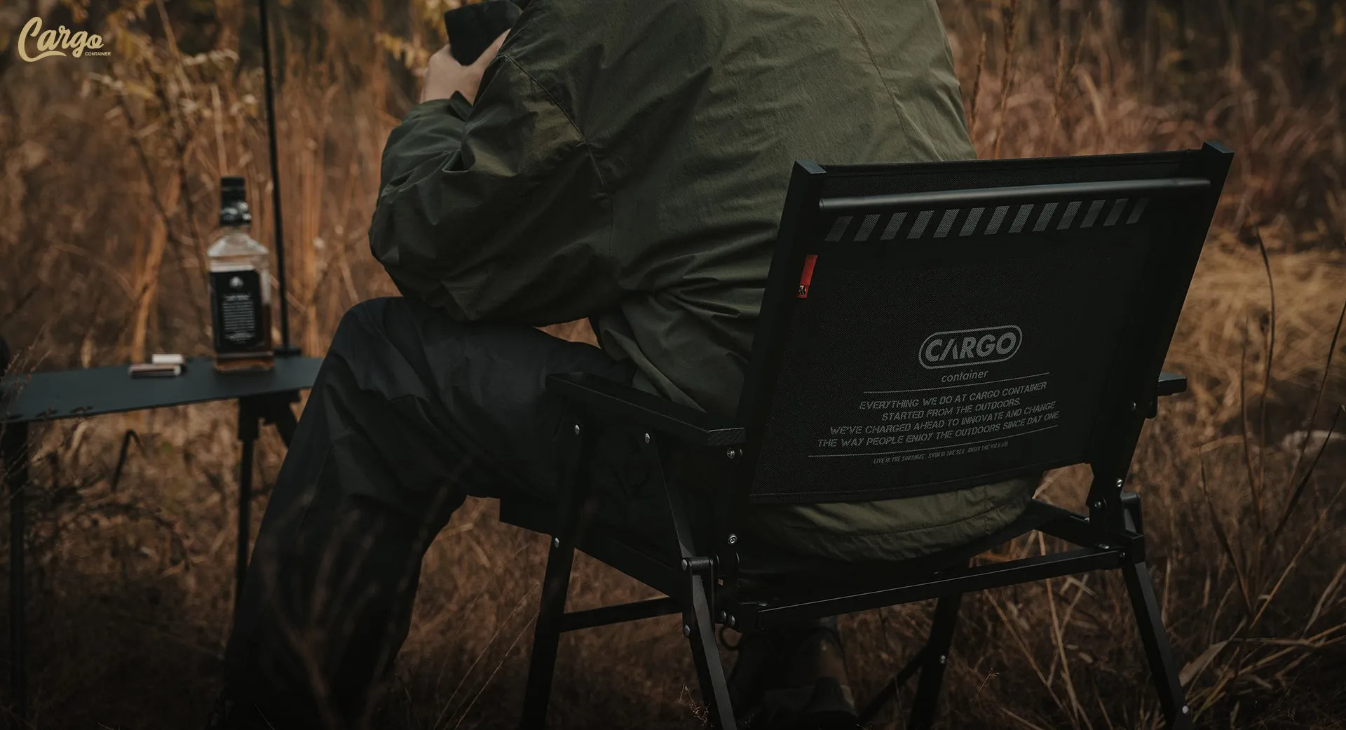 Cargo Container Cosy Folding Chair - Black