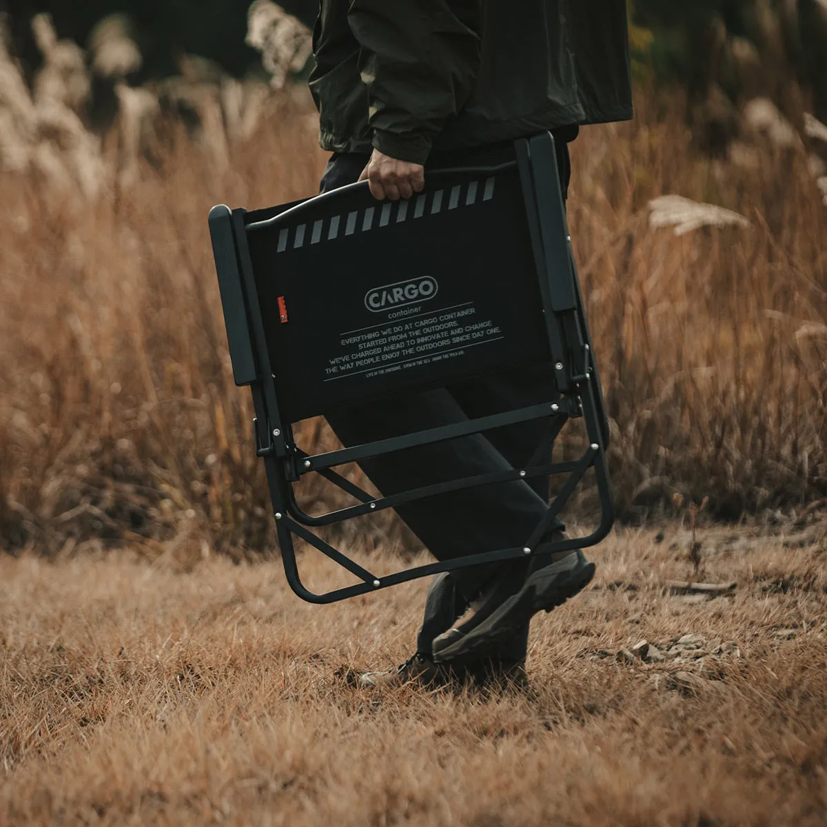 Cargo Container Cosy Folding Chair - Black