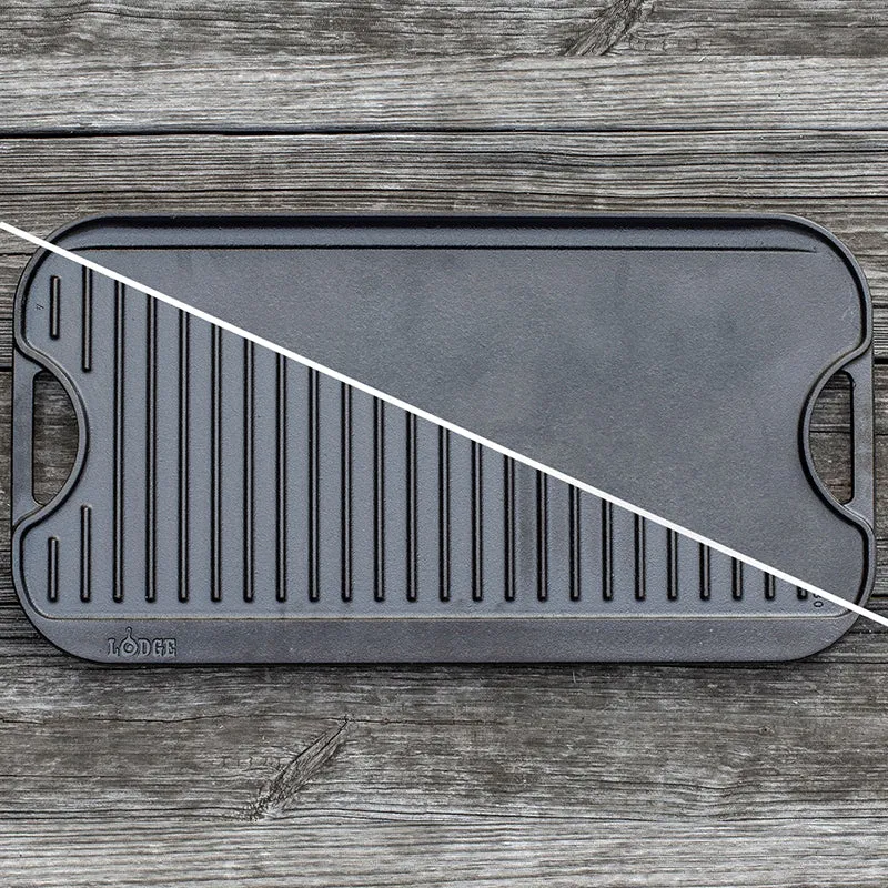 Cast Iron Reversible Grill/Griddle-(20 x 10.5 Inch)