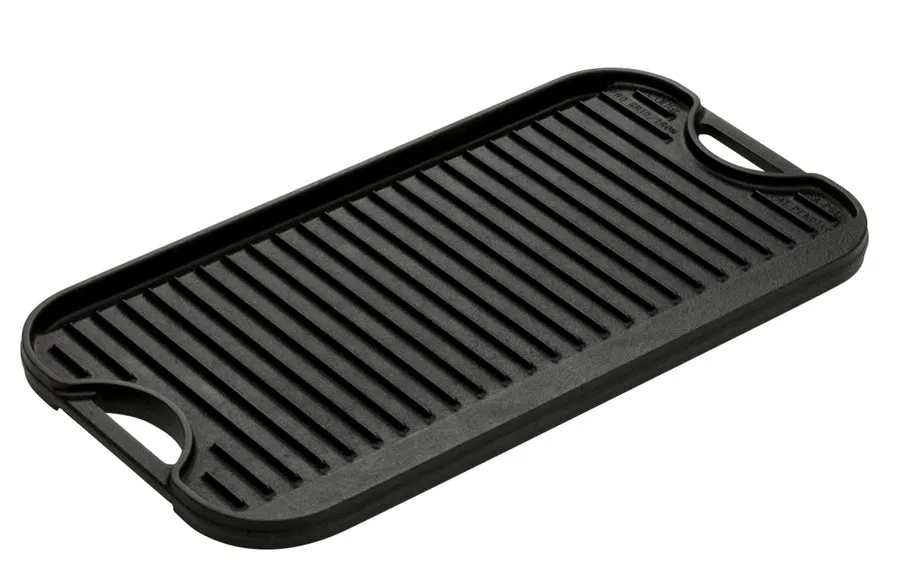 Cast Iron Reversible Grill/Griddle-(20 x 10.5 Inch)