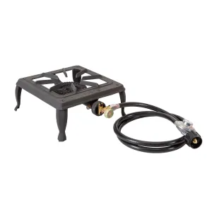 Cast Iron Stove - Single Burner With Regulator Hose