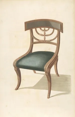 Chair with a black cushion (1805-1806) Poster Print by Thomas Sheraton (18 x 24)