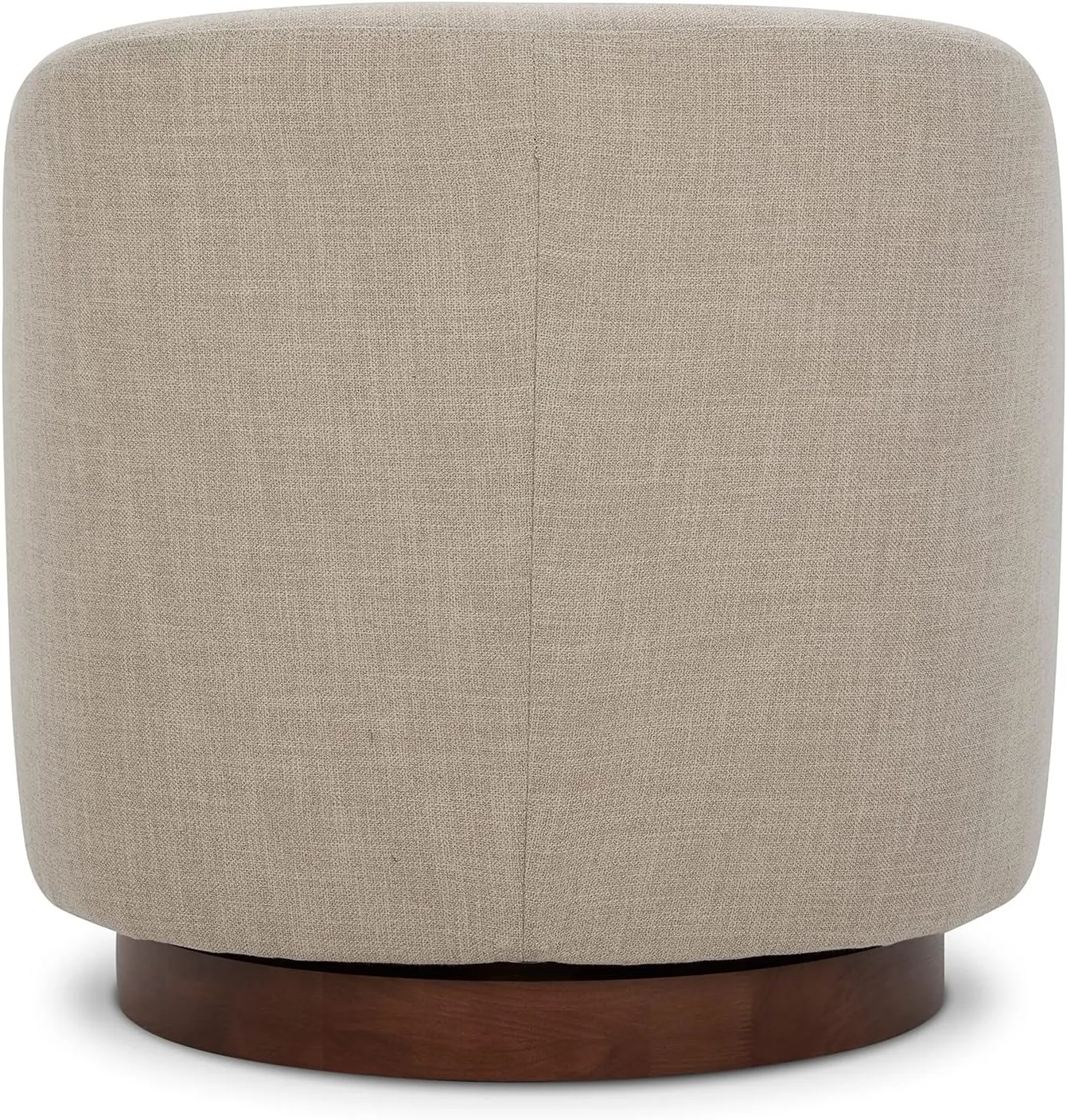 CHITA Swivel Accent Chair, FSC Certified Upholstered Fabric Barrel Chair for Living Room, Fully Assembled, Flax Beige