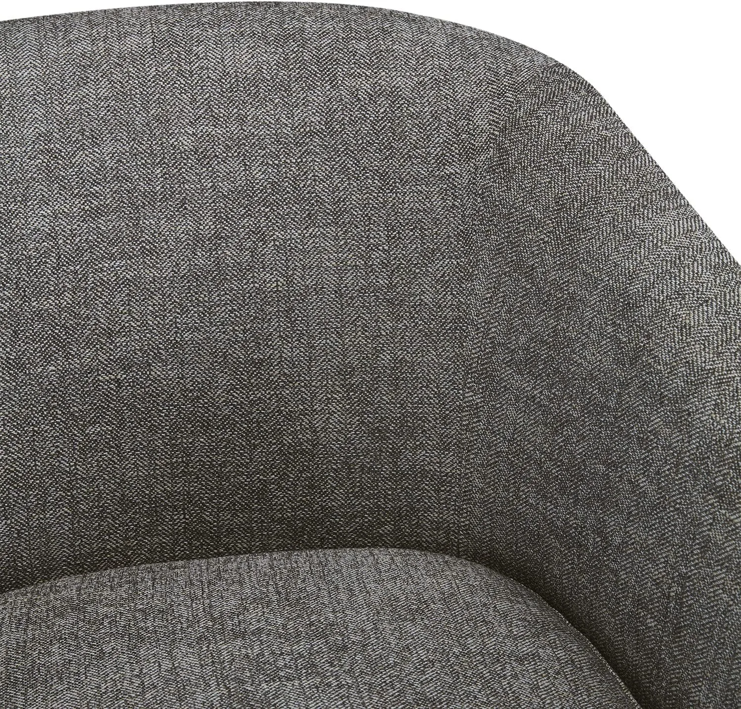 CHITA Swivel Accent Chair, FSC Certified Upholstered Fabric Barrel Chair for Living Room, Fully Assembled, Pebble Grey
