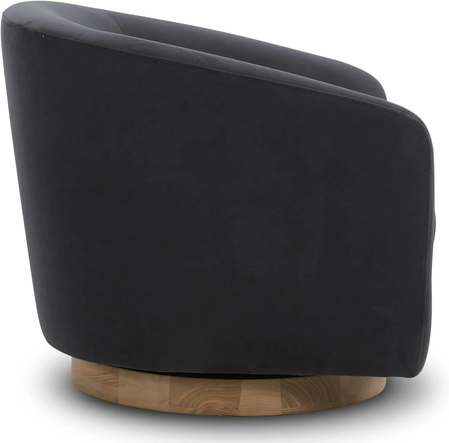 CHITA Swivel Accent Chair, FSC Certified Upholstered Velvet Barrel Chair for Living Room, Fully Assembled, Grey