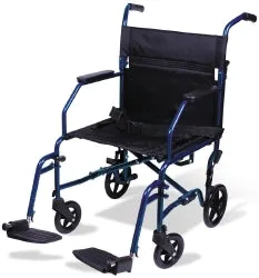 Classics Transport Chair, 19 in. Seat, Steel, 300 lbs. Capacity 1 (EA)