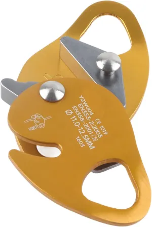 Climbing Descender Gear Rappel Device Auto Lock Rope Brake Stop for 11-12.5mm Rope with Adjustable Friction Plate High Strength Aluminum Alloy