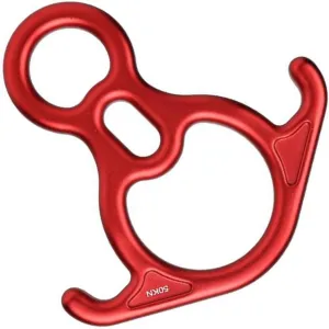 Climbing Descender Rappelling Gear, 50KN 8 Descender Large Bent-Ear Belaying and Rappelling Gear