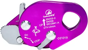 Climbing Descender Self-Braking Stop Climbing Rope Grab Stopper Peak Gear for Mountaineering Suitable Diameter 9-13mm Rope(Purple)