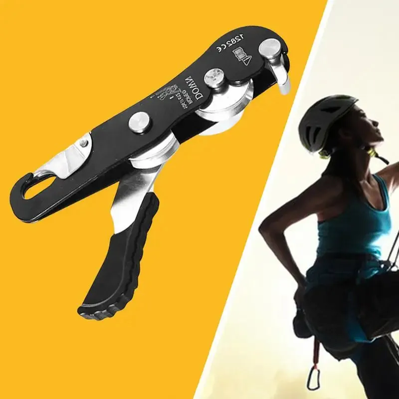 Climbing Descender – Self-Locking Anti-Panic Belay Device for Rope Rescue and Rappelling