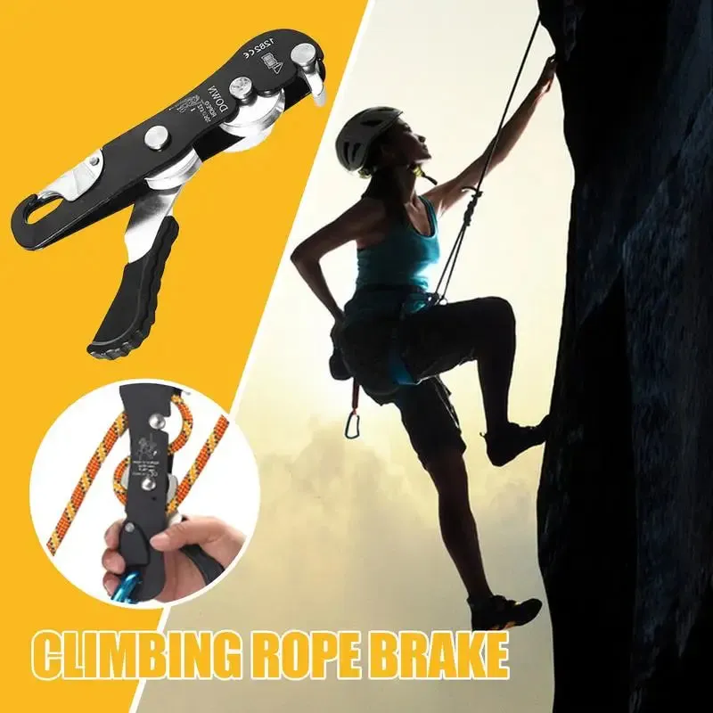 Climbing Descender – Self-Locking Anti-Panic Belay Device for Rope Rescue and Rappelling